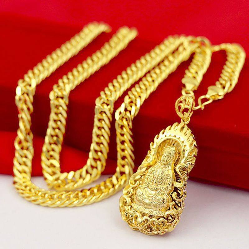 Live room props atmosphere, creative atmosphere, simulation and fake gold necklace pendant, big gold chain funny novel strange thing