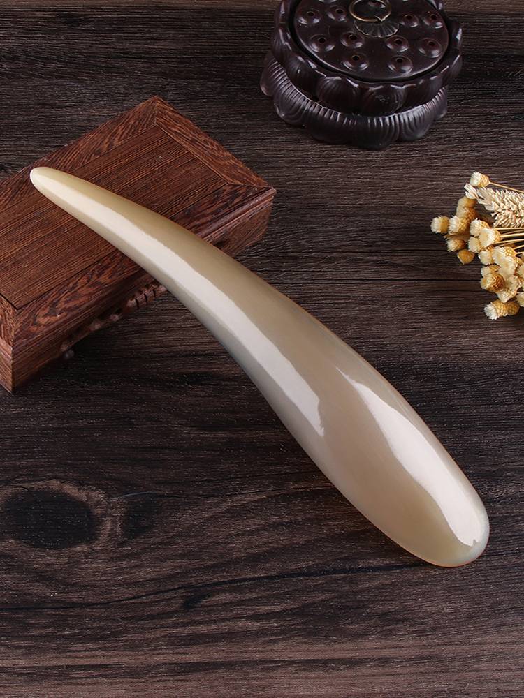 White water cow horns scrape the tube natural real cattle horns scraping plate whole body universal tool artifact back dedicated point point stick