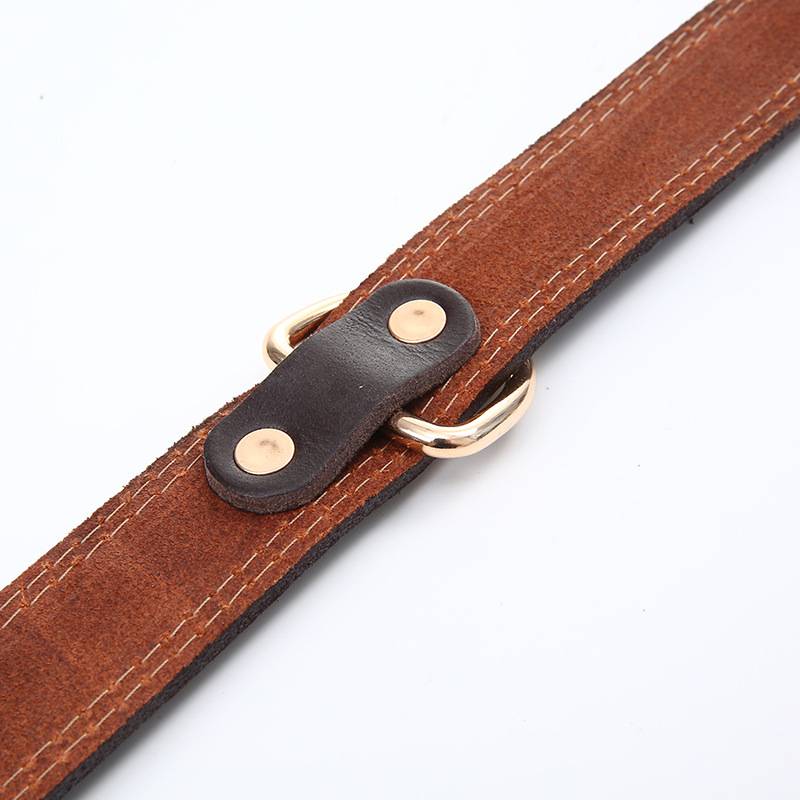 Cowhide dog collar leather dog neck case small, medium large dog Labrador neck ring neck, golden retriever Huskma dog