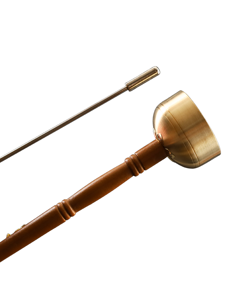 Full copper pink pangers straight handle leads to the home large wooden handle to guide the condition instrument meditation supplies