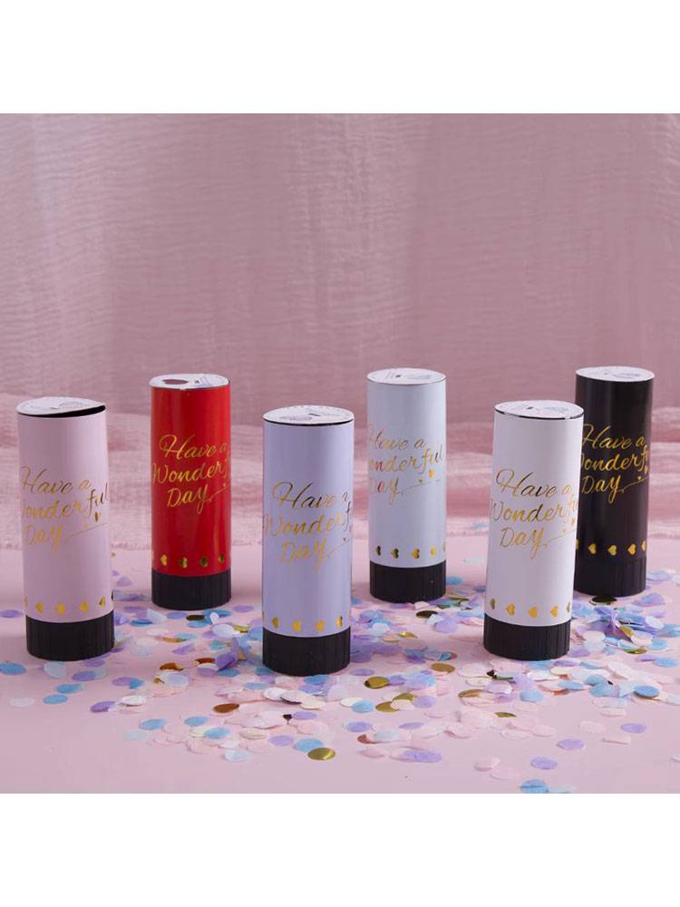 Birthday wedding hand twisted Christmas small gift cannon spray cylinder children's hand holding cannon gift flower spraying party props to get married
