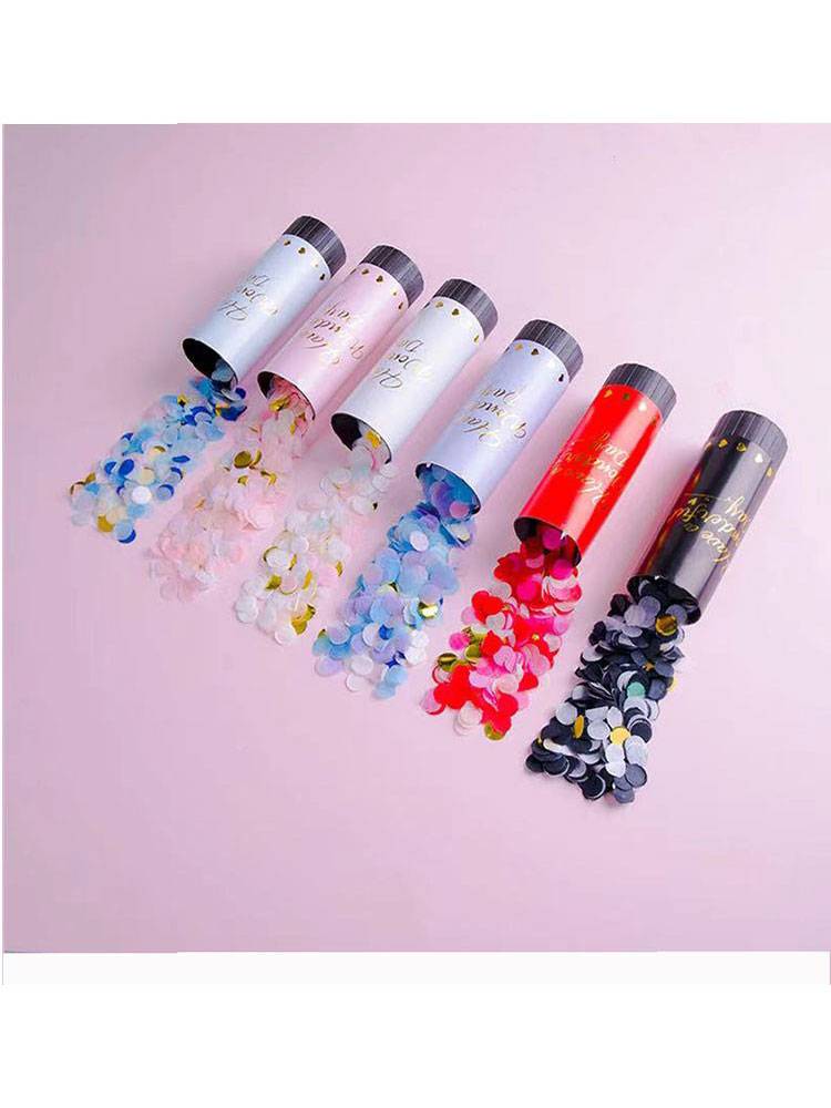 Birthday wedding hand twisted Christmas small gift cannon spray cylinder children's hand holding cannon gift flower spraying party props to get married