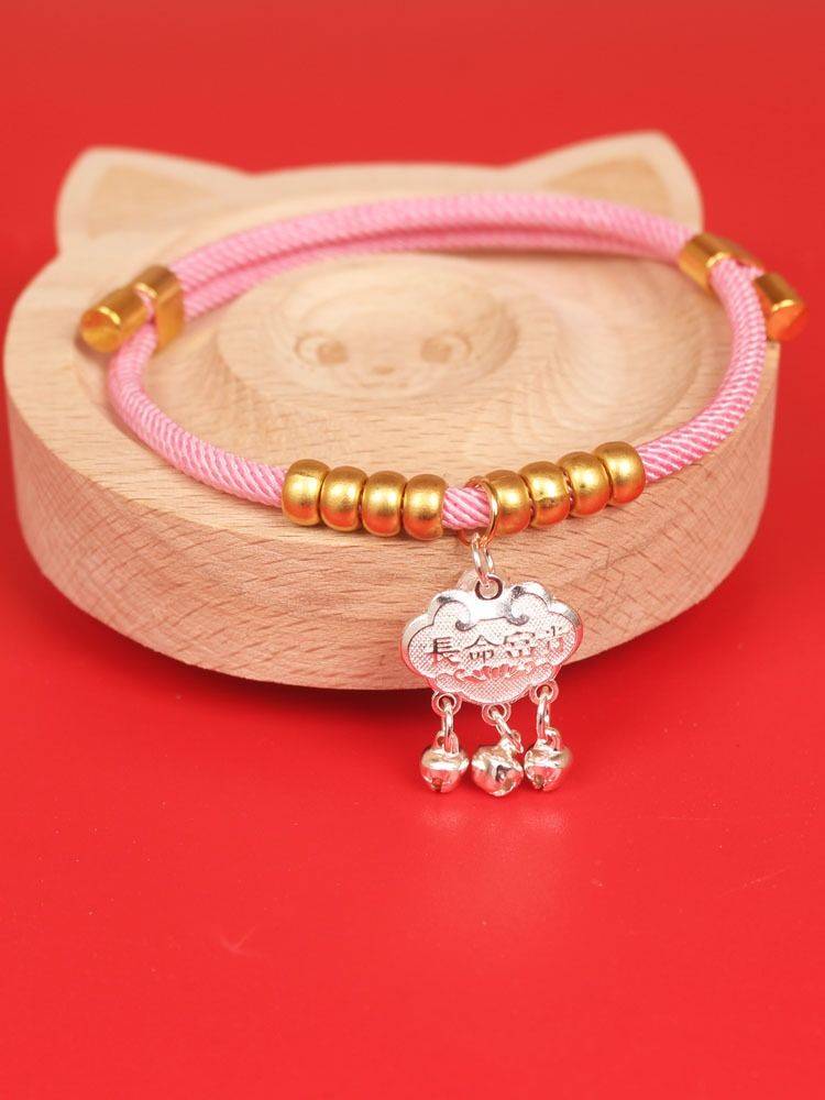 Cat collar dog bell silent cat collar long life lock red rope decorative pet accessories rabbit cat cat