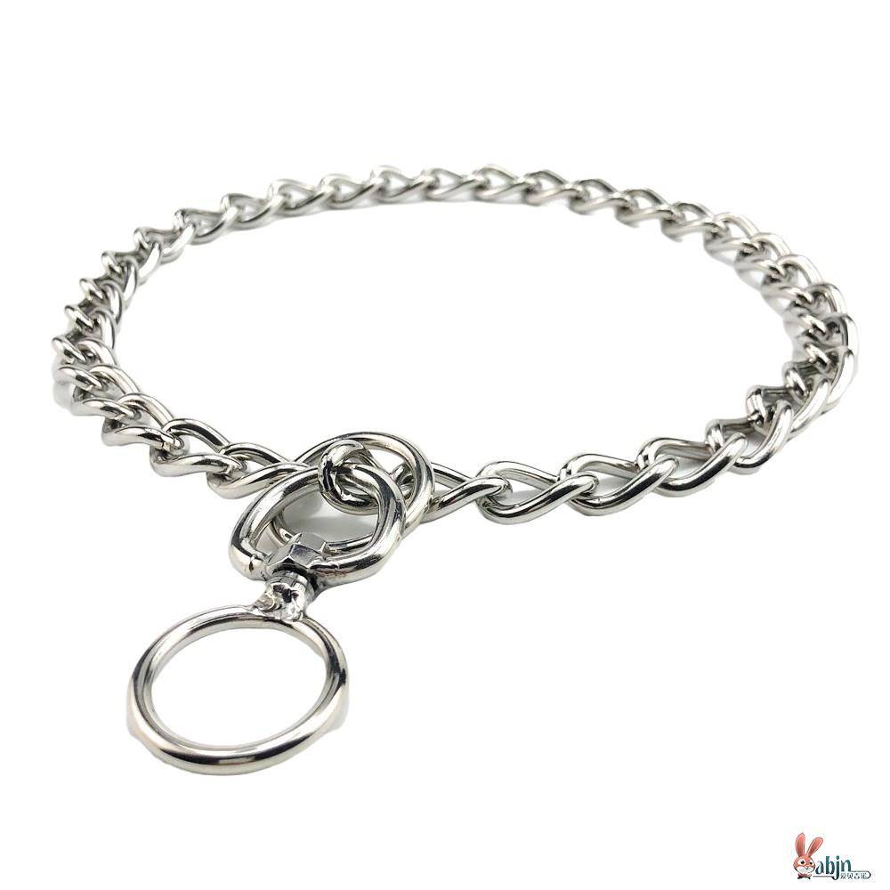 Stainless steel P chain dog traction rope ring horse dog dog Golden Morrowine dog chain medium large dog bolt dog neck cover