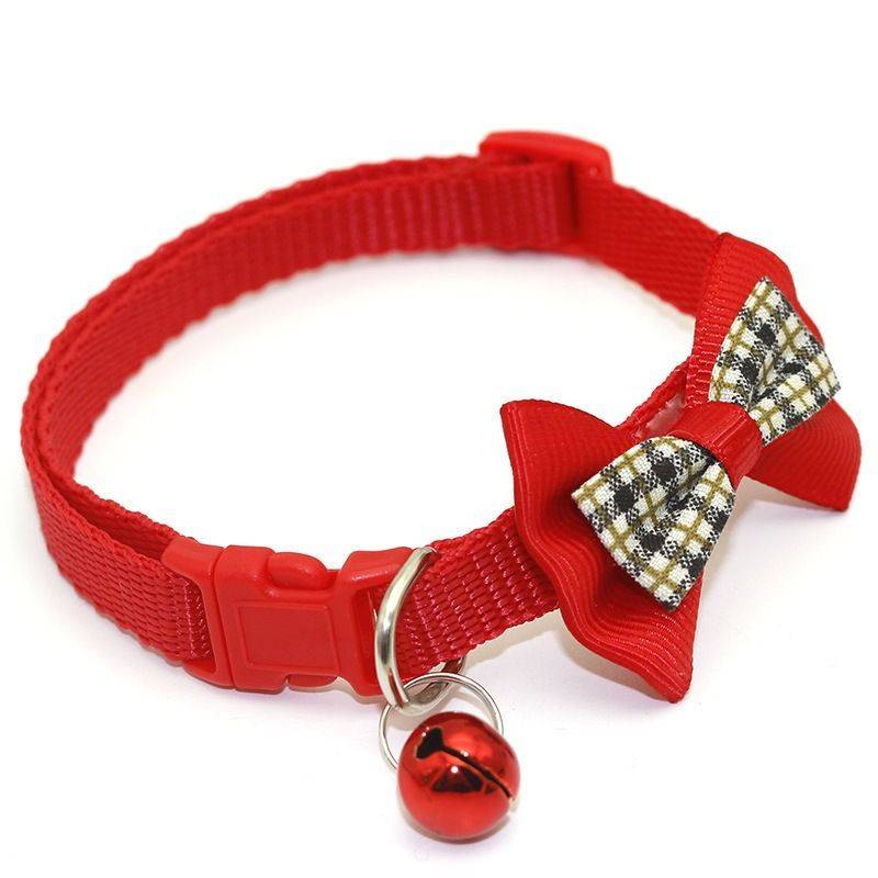 Pet collar cat and dog universal adjustable traction rope cute teddy small dog bell