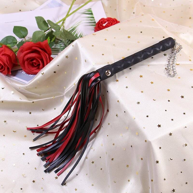 black handle, black and red