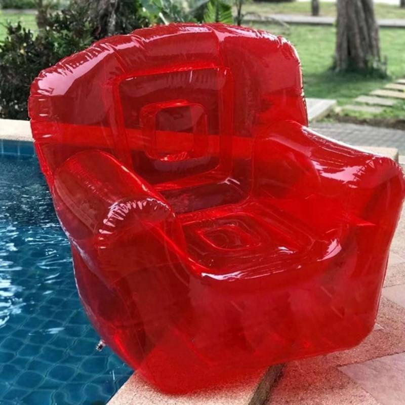 Red gas couch