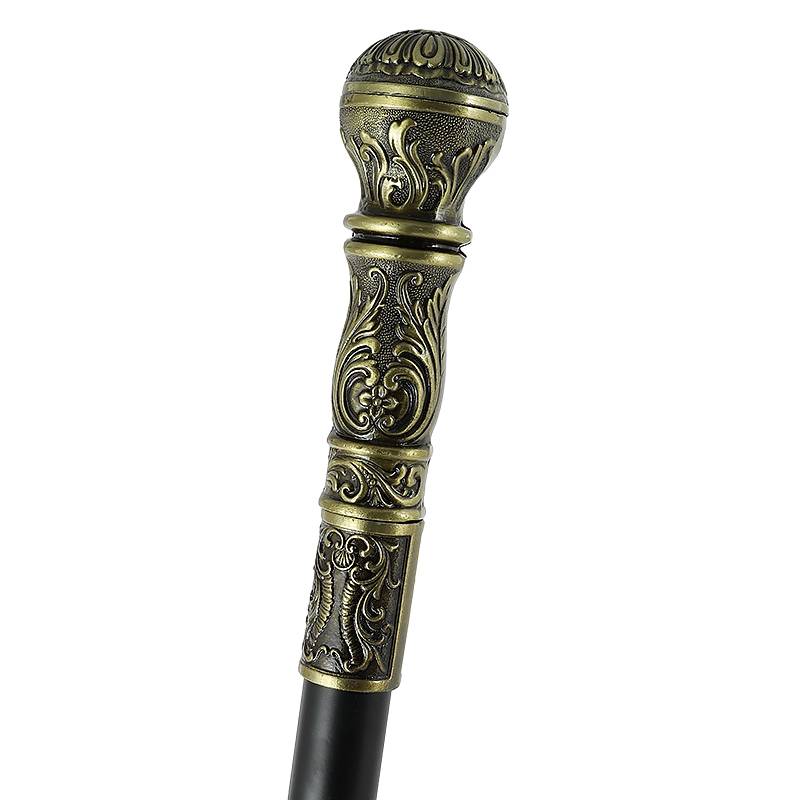 Gold roundhead Lolita cane, metal scepter, cosplay creative handle