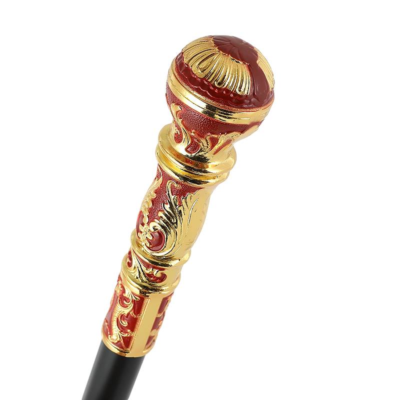 Gold roundhead Lolita cane, metal scepter, cosplay creative handle