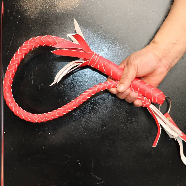One metre of red, pure cow-skin whips