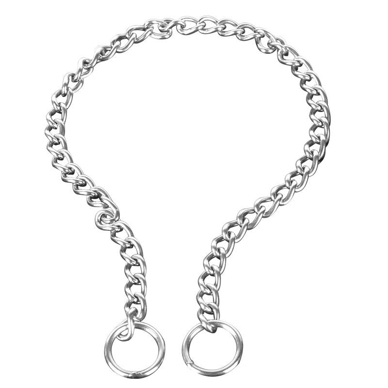Stainless steel pet p chain metal collar neck bears explosion -proof flushing large dog chain walking dog rope training dog dog iron chain