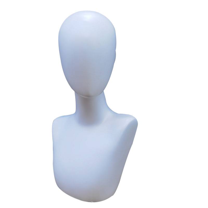Mao Niang cosplay pseudo -header fake person's head prop hooded silk scarf belt shoulders white andless model head