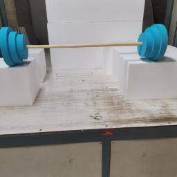 Bubble simulation stage props barbell thousand gold lock ax