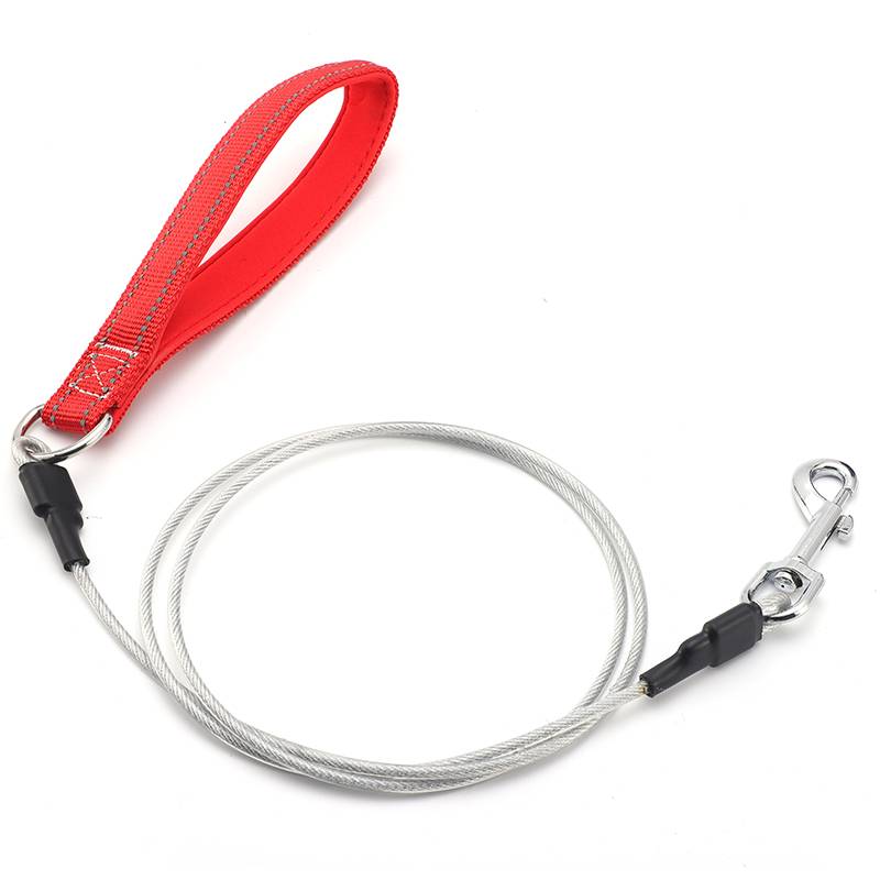 Dog chain steel wire rope anti -bite -breaking pet traction rope medium large small dog tie dog tie dog traction dog rope durable grinding