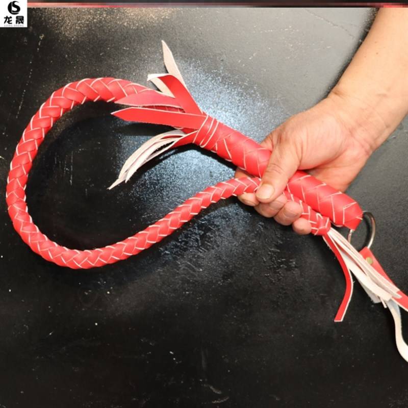 80 centimeters of red, pure cow-skin whips