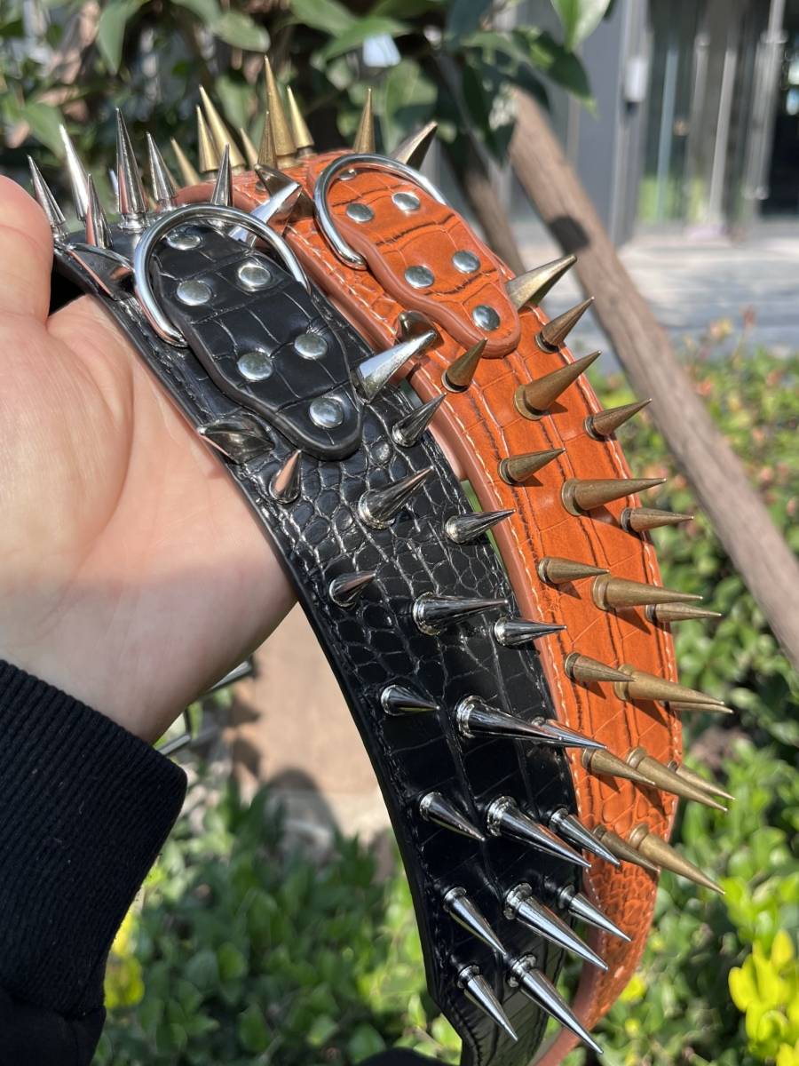 Middle -large dog rivet dog collar bulge Kaslo thorn neck, sheep dog bite neck nail dog neck cover