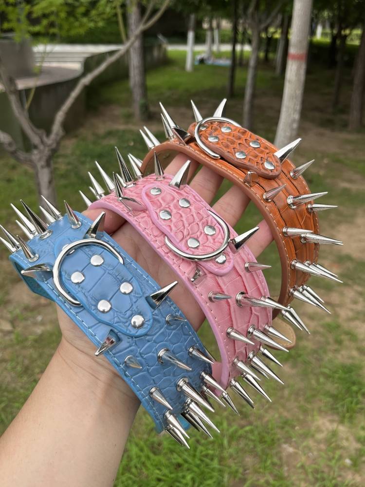 Middle -large dog rivet dog collar bulge Kaslo thorn neck, sheep dog bite neck nail dog neck cover