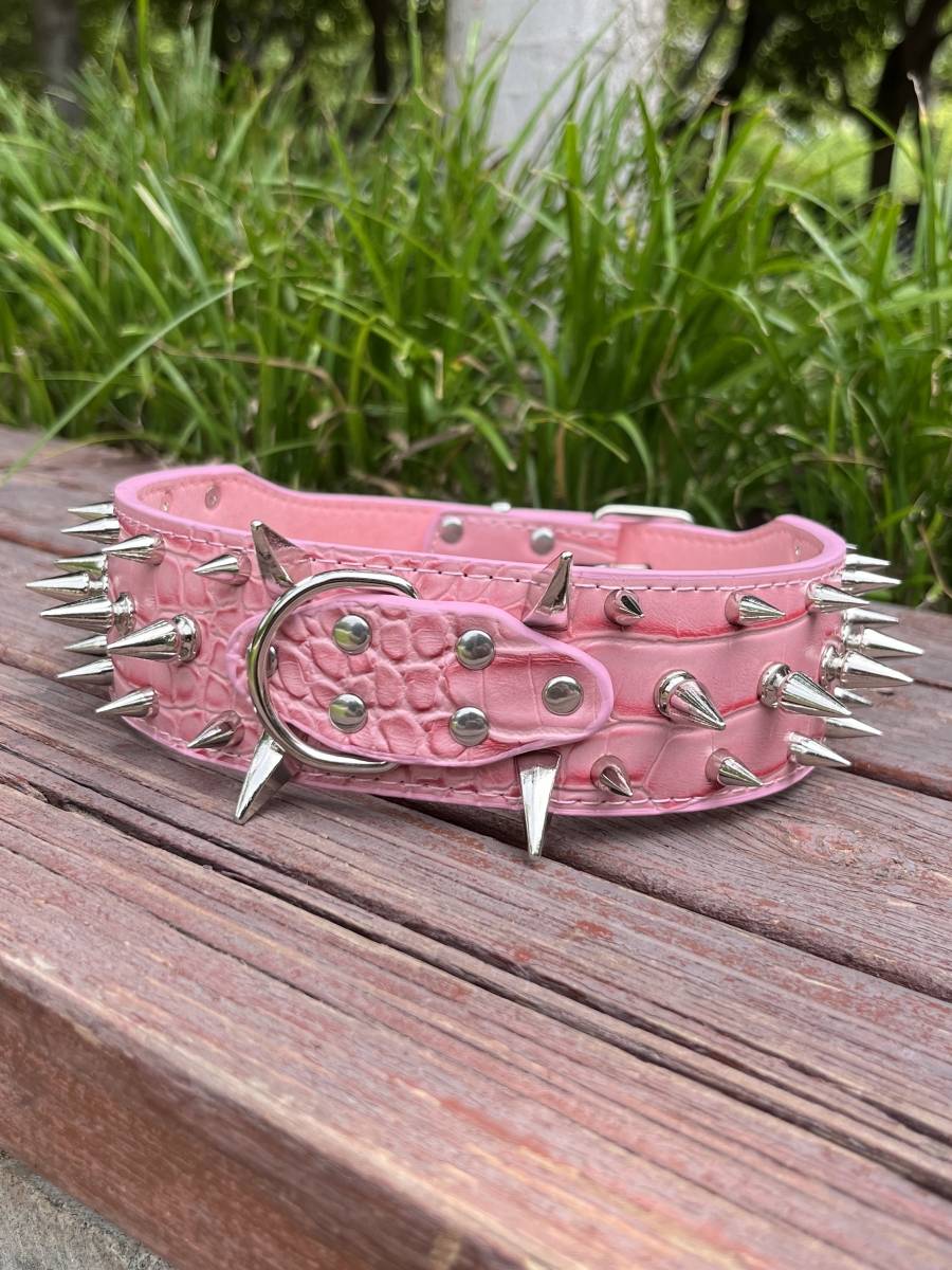 Middle -large dog rivet dog collar bulge Kaslo thorn neck, sheep dog bite neck nail dog neck cover