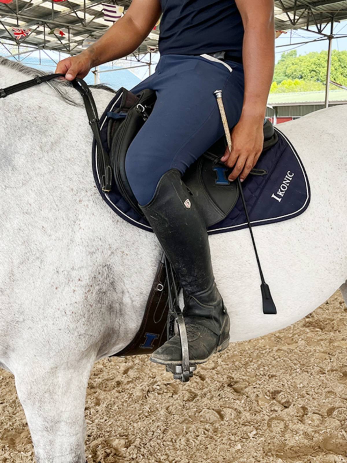 EPONA obstacle whip 65cm with drilling riding competition with a whip front leather products riding utensils