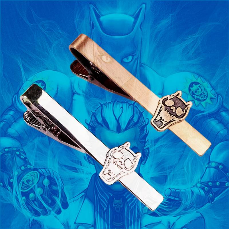 JOJO Jiliangji Shadow Tie Men's Personality Trend Flowing Copper Fashion Silver Cat Cat Skeleton Gift Box
