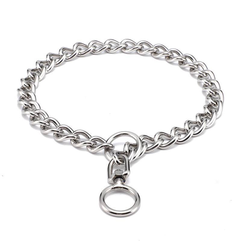 Dog collar stainless steel German -Demu metal Rowella dog chain golden hair large dog training dog off -neck neck jacket P chain
