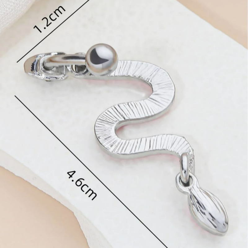 The new puncture umbilical ring accessories medical steel anti -allergic thick needle pendant belly buckle sexy little snake inverted umbilical nail