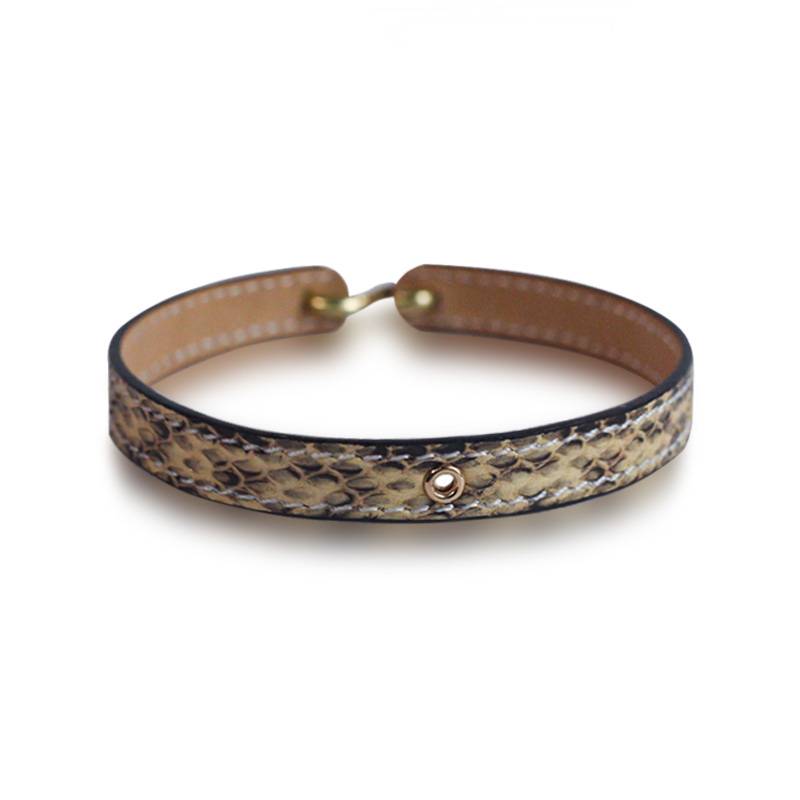 Fat Uncle Skin Mansion | Handmade natural snakeskin, cowhide pet collar s hook, simple wind neck ring can be used with holes