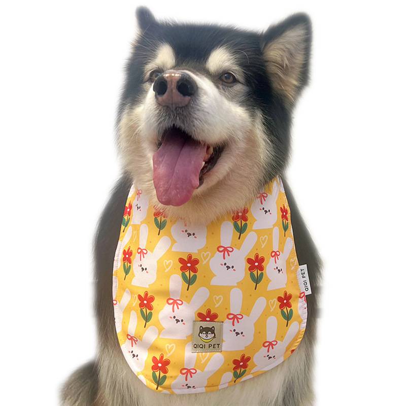 Loose pet dog mouth water towel large long hair dog protects the outer hair Satsuma scarf Alaska mouth water towel