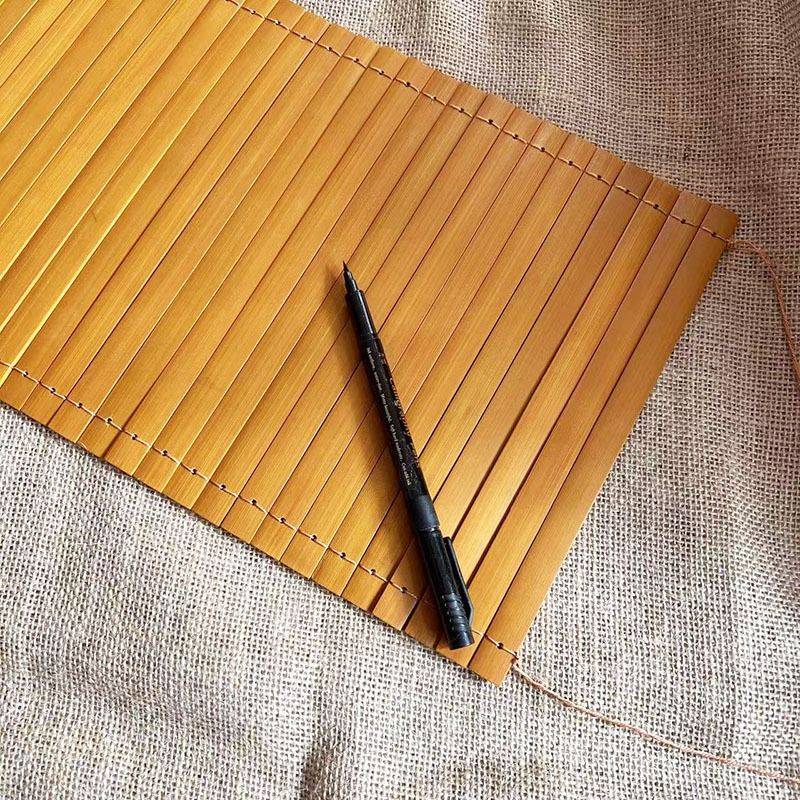 Blank Bamboo Jane Book Handmade Bamboo Scholarship Custom Retro Bamboo Book DIY Handwriting Love Letter Stage Performance Prop