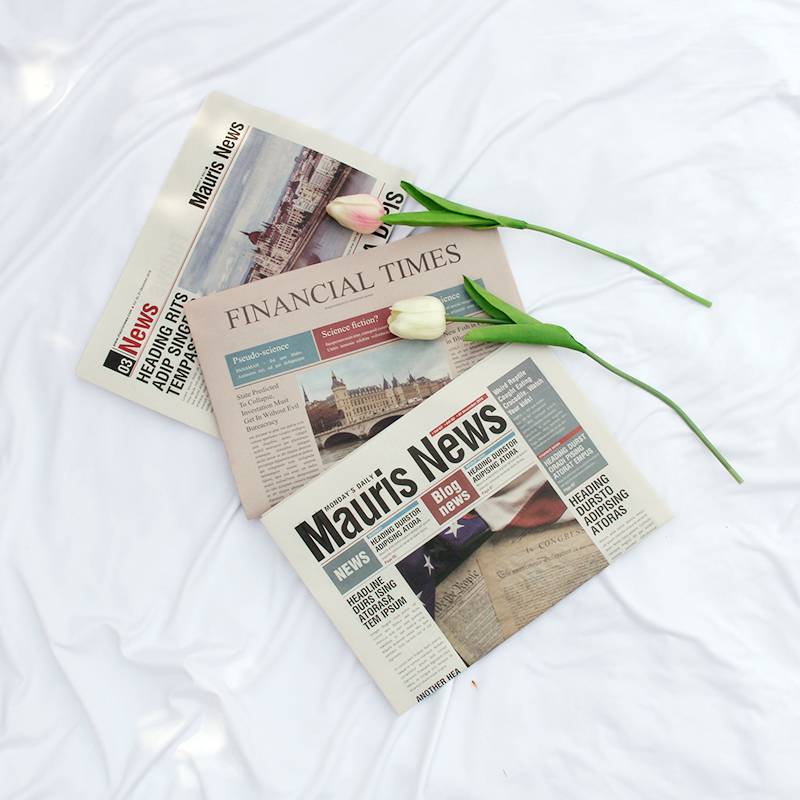 TAN! Photography props English newspaper retro ins Foreign foreign language newspapers to make old cold swing shooting