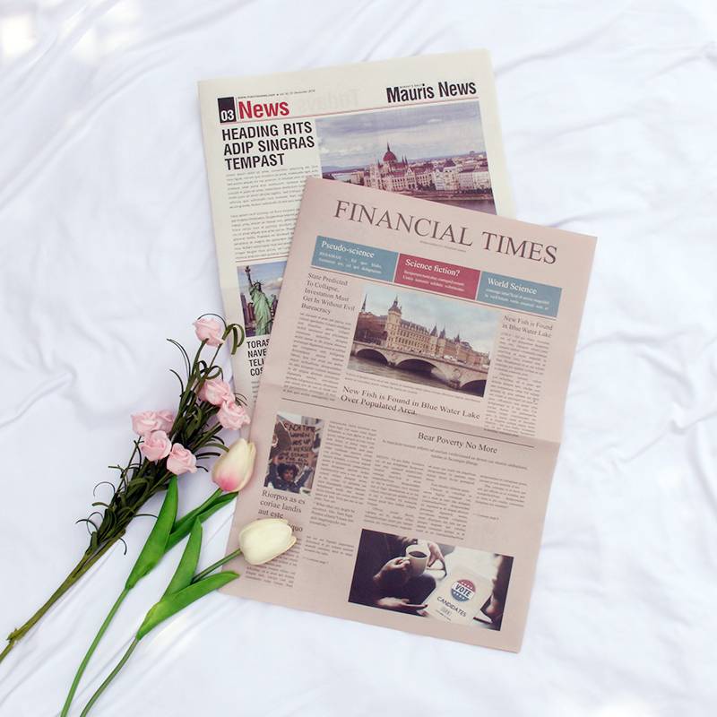 TAN! Photography props English newspaper retro ins Foreign foreign language newspapers to make old cold swing shooting