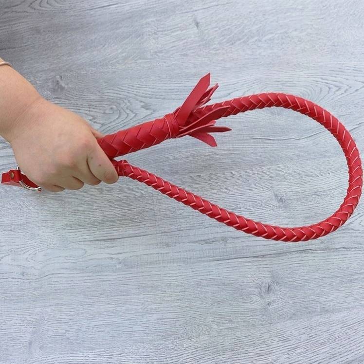 RED 80CM LEATHER HANDLE - O67