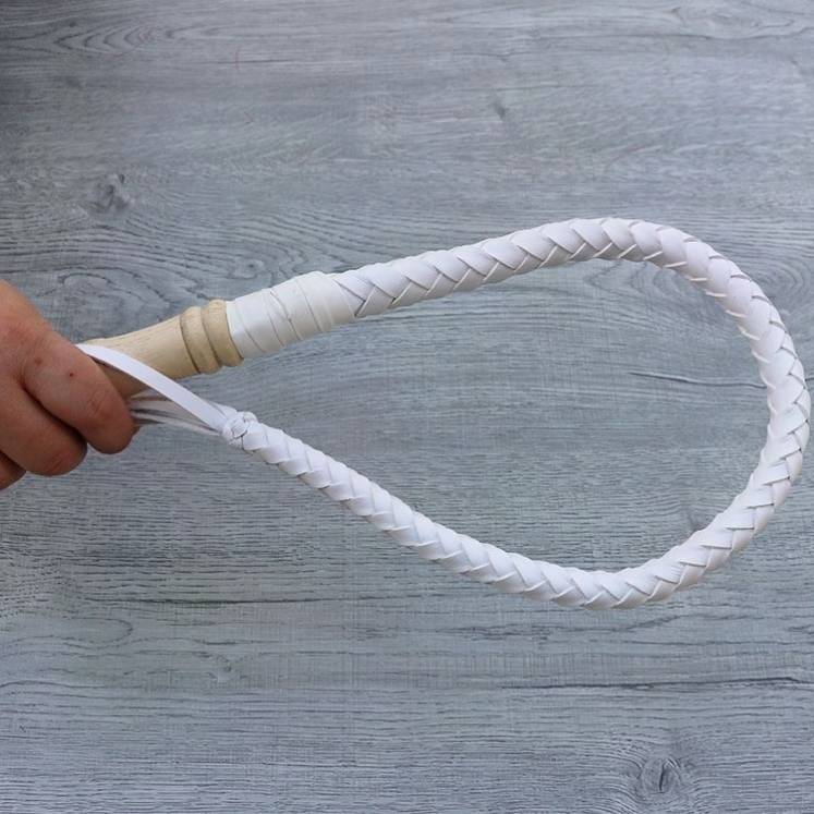 WHITE 80CM WOOD HANDLE - C79