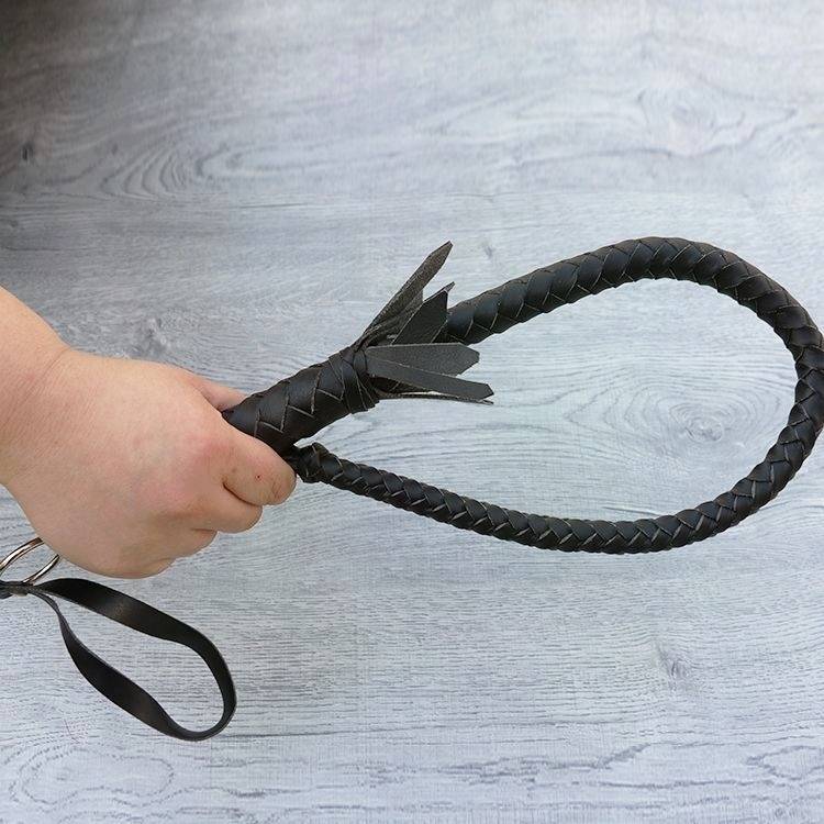 BLACK 80 CM LEATHER HANDLE - N23