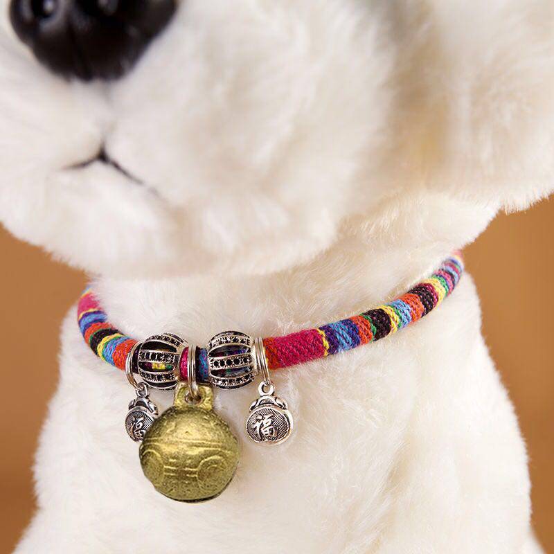 Dog bell collar small dog puppies cat necklace decoration neck ring pet bib teddy dog supplies