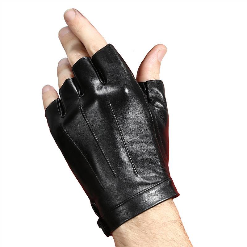 Motorcycle sheepskin gloves Men's summer fitness semi -finger driving retro anti -fall bicycle motorcycle driving cycling