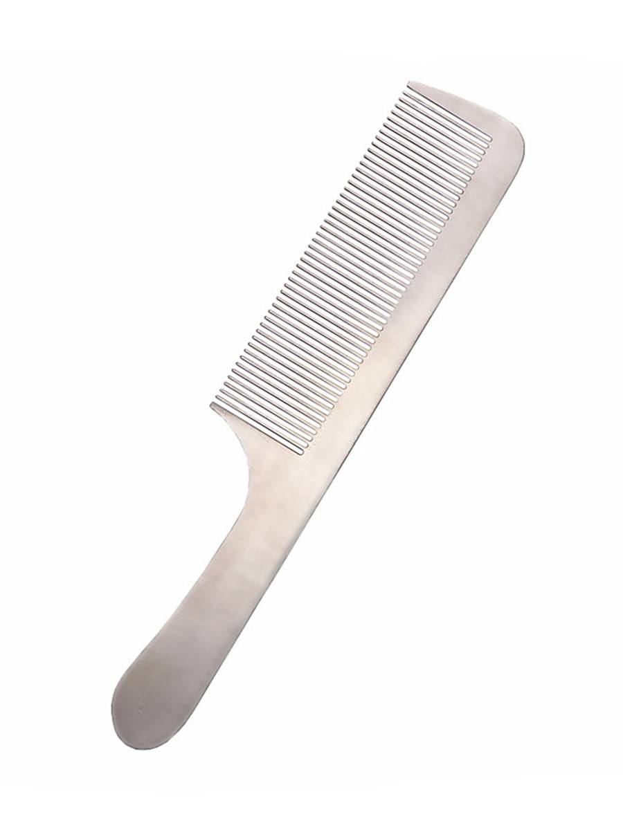 Stainless steel hair combing combed hair steel comb, ultra -thin flat -headed combed combed hair stylist professional haircut special steel comb