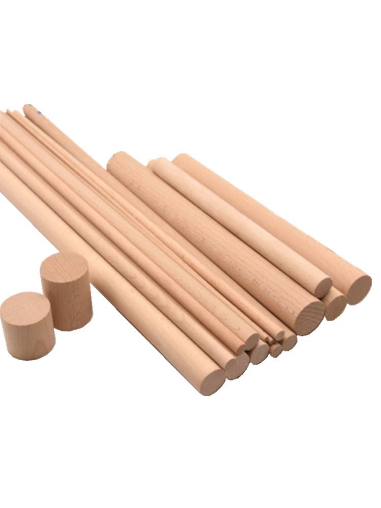 Wooden stick round wooden stick yoga solid wood barbecue orthodontic tensile stretch body stick handmade DIY model curtain rod