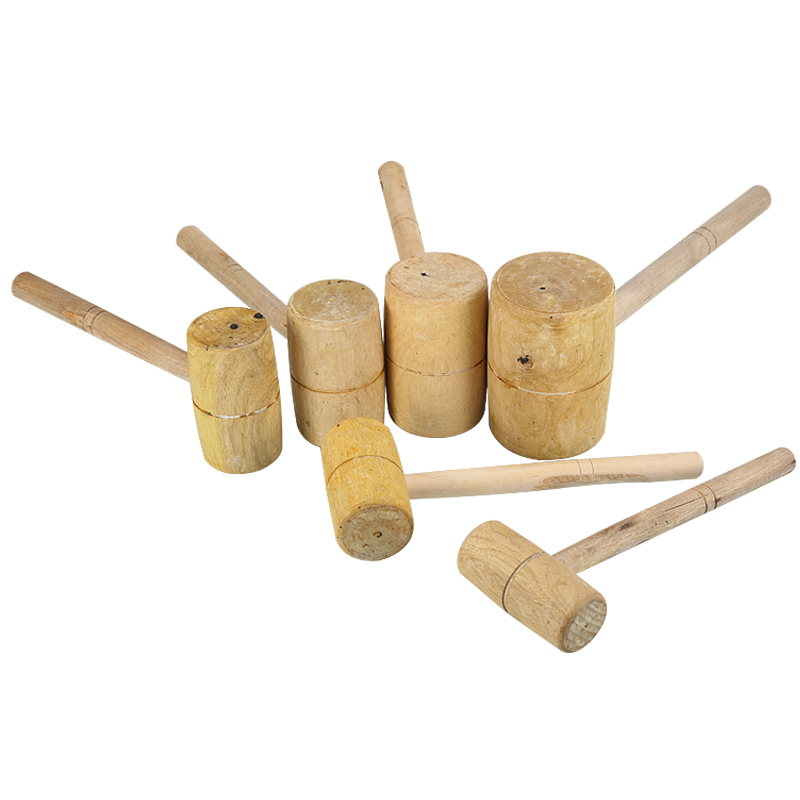 Wooden hammer woodworking hammer wooden hammer small wooden hammer dyeing wood solid wood handmade wooden handle handle tool tool big hammer