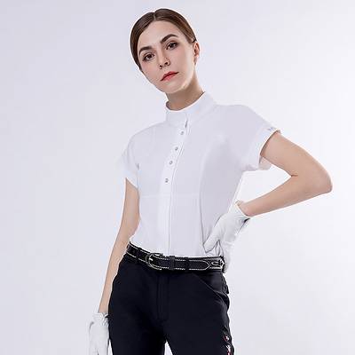 Summer quick -drying ultra -thin equestrian T -shirt female horse riding short -sleeved sunscreen breathable shirt men's equestrian knight equipment