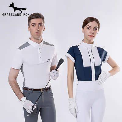 Summer quick -drying ultra -thin equestrian T -shirt female horse riding short -sleeved sunscreen breathable shirt men's equestrian knight equipment