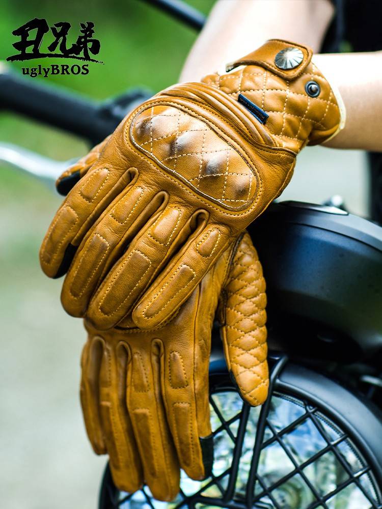 Uglybros ugly brother American -style motorcycle riding gloves heavy oil cooker lambskin locomotive dermis retro fell