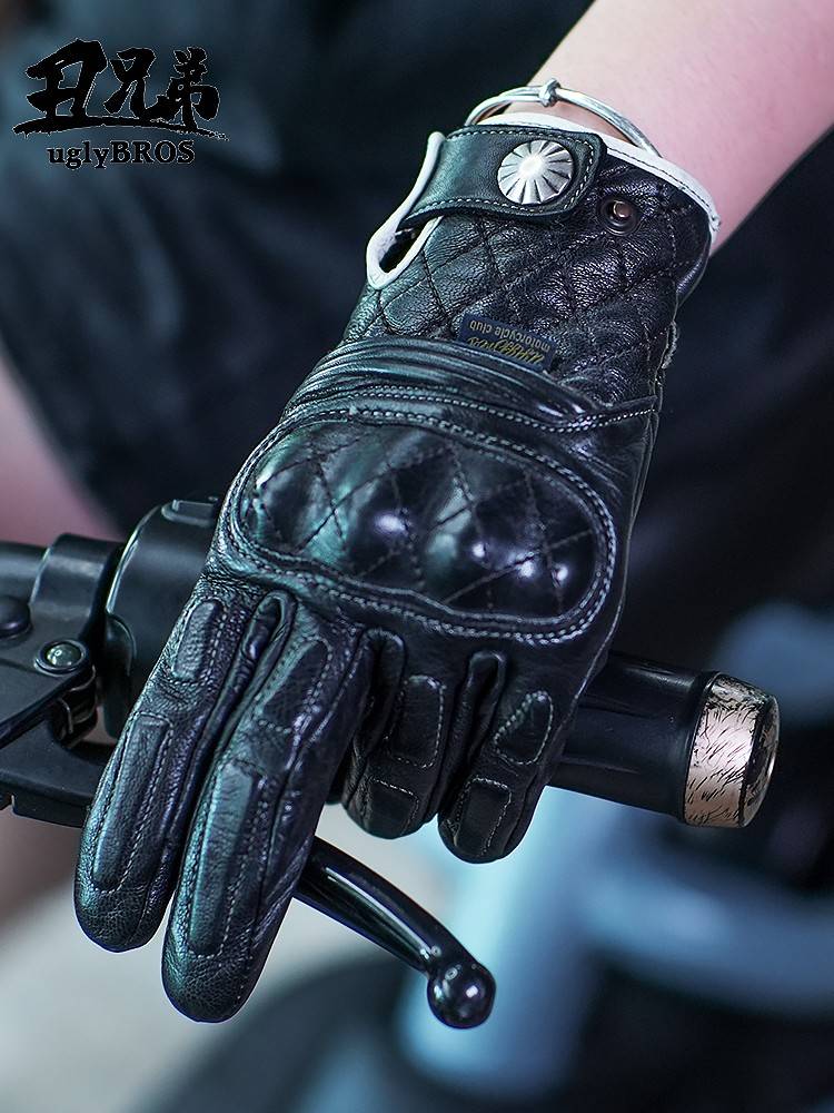 Uglybros ugly brother American -style motorcycle riding gloves heavy oil cooker lambskin locomotive dermis retro fell