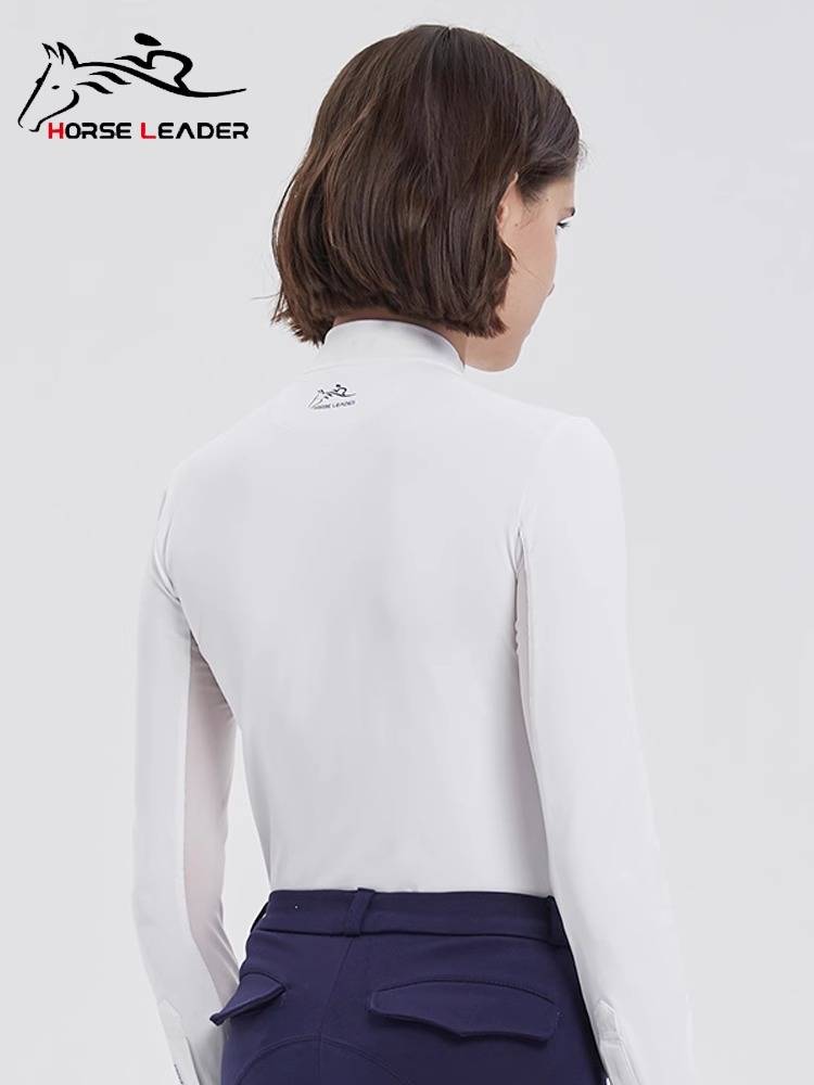 HorseLeader Equestrian equipment long -sleeved T -shirt spring autumn riding, comfortable, breathable, thin and thin knight competition service female