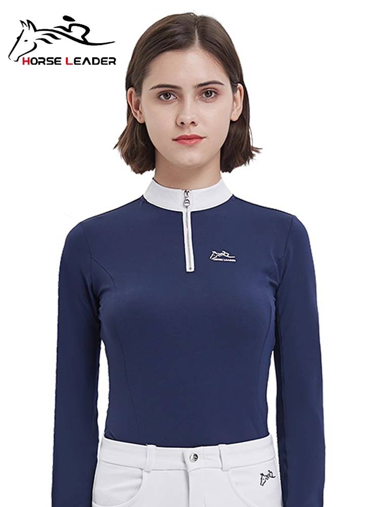 HorseLeader Equestrian equipment long -sleeved T -shirt spring autumn riding, comfortable, breathable, thin and thin knight competition service female