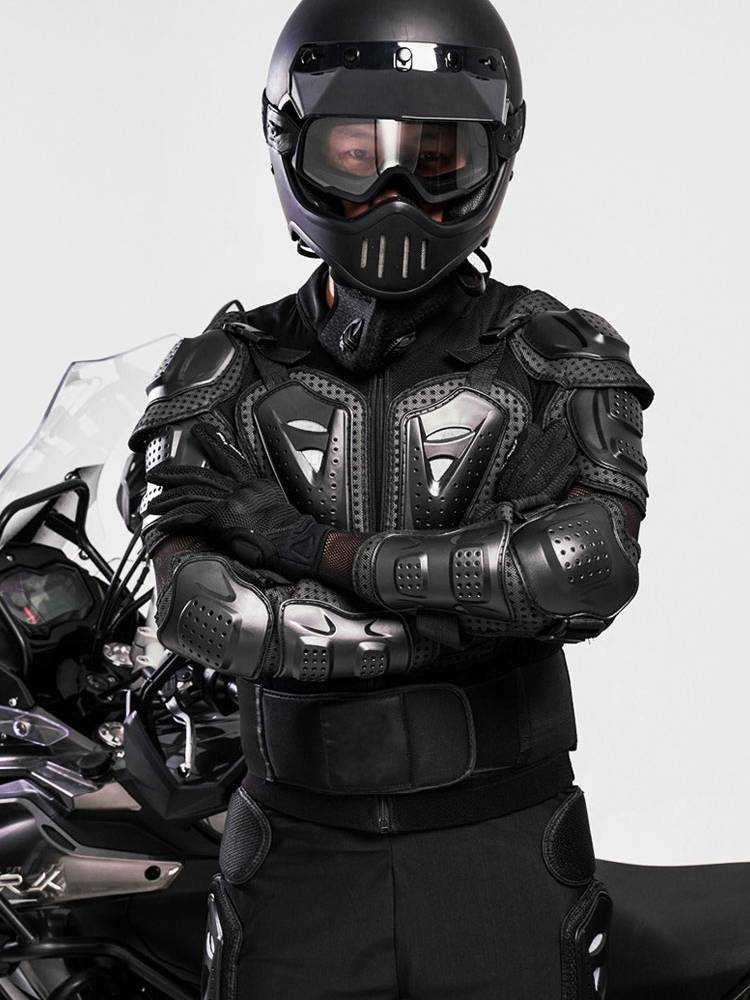 Motorcycle armor clothing suit, back, elbow, chest care, buttocks, carrier trousers, off -road riding anti -fall clothes breathable