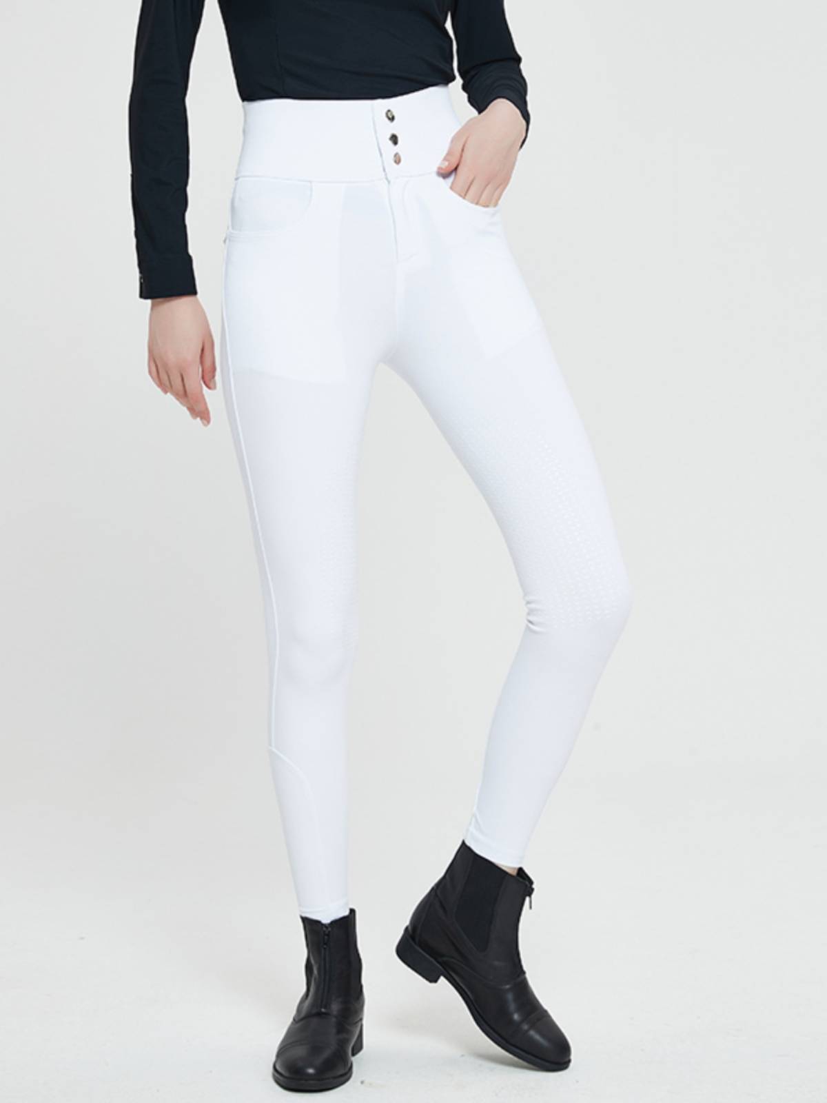 The high-backed horsepants, half-silk, four seasons of knights with their pants slid-resistant and grind-resistant horse-backing