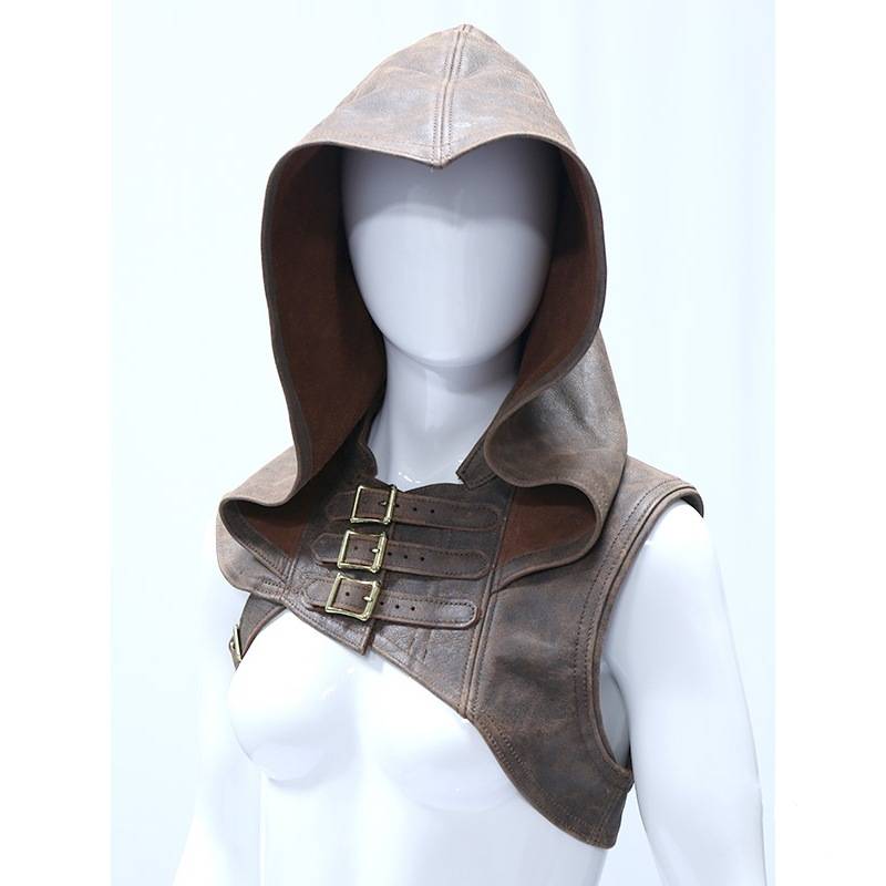 Medieval Gothic Frozen Assassin's Creed Creed Leather Witcher Hat Handsome Milly Linking Leather Hat