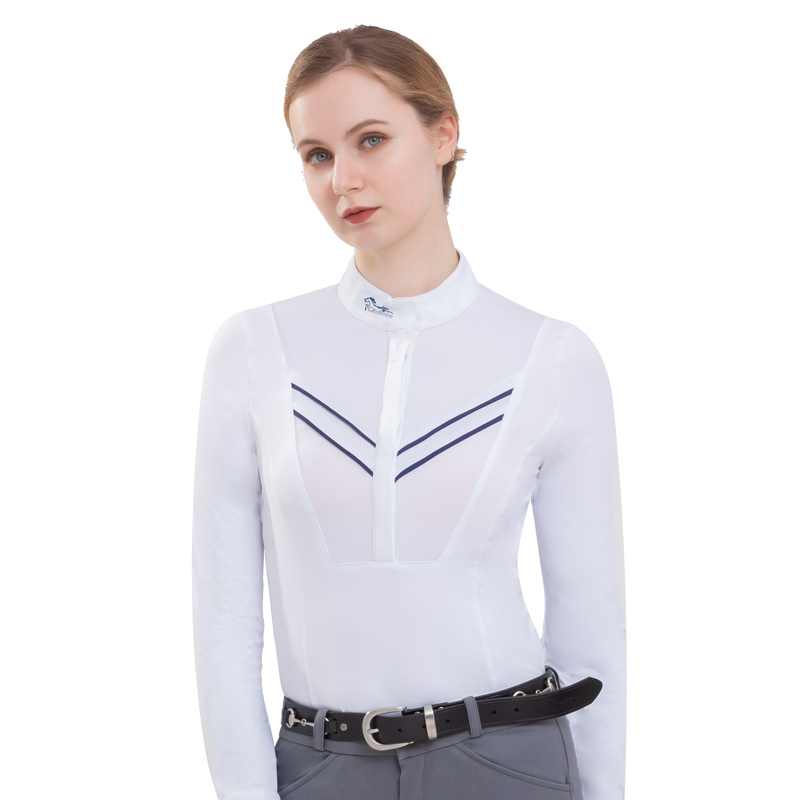 cavassion long -sleeved equestrian white shirt shirt Knight competition clothing equipment 8102070