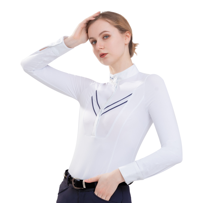 cavassion long -sleeved equestrian white shirt shirt Knight competition clothing equipment 8102070